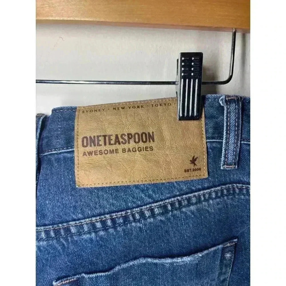 One Teaspoon Women 24 Awesome Baggies Low Waist Straight Leg Semi Fitted Jeans - Picture 11 of 12